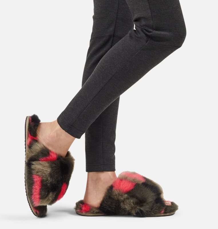 Womens Slippers Olive/Pink - Sorel Go™ - Mail Run - 578-GOBECV